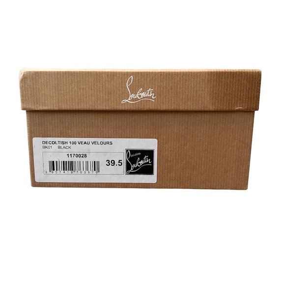 Christian Louboutin Decoltish 100 Black Suede Pump, size 39.5, US 9.5 - Picture 11 of 11
